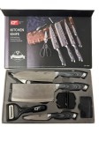 Set 3 cutite si accesorii pentru bucatarie, 6 bucati set