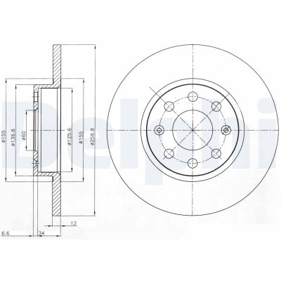 DELPHI BG4155 Disc frana foto