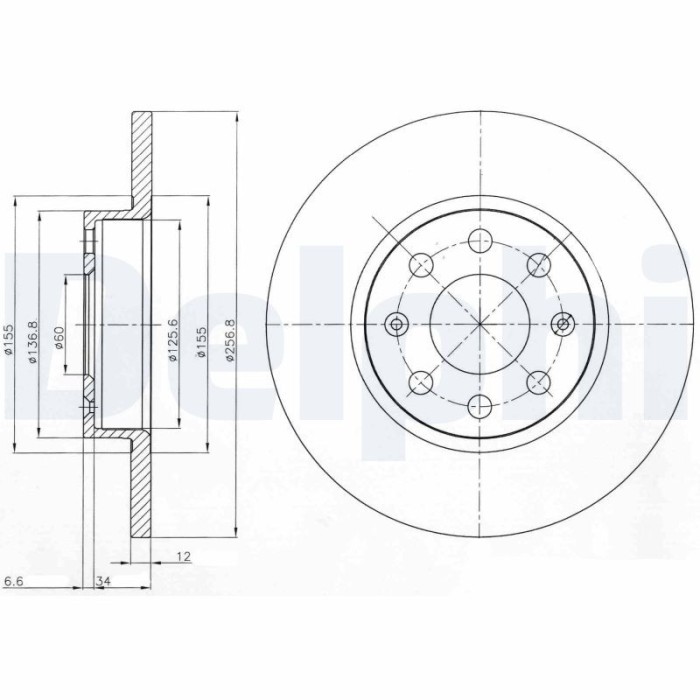 DELPHI BG4155 Disc frana