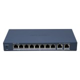 Switch PoE Hikvision DS-3E1310HP-EI(B) - 8 Porturi PoE 10/100M, 2 Uplink Gigabit, Buget PoE 110W