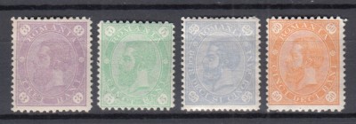ROMANIA 1894 LP 49 CAROL I CIFRA IN PATRU COLTURI FILIGRAN PR GUMA ORIGINALA SERIE SARNIERA foto