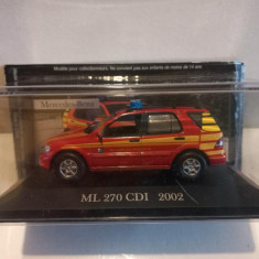 Macheta Mercedes Benz ML 270 CDI - 2002 Pompieri 1:43 Deagostini Mercedes