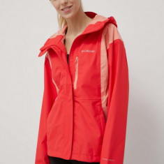 Columbia jachetă de exterior Hikebound culoarea roșu, de tranzie 1989253