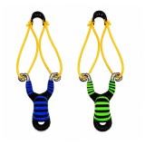 Cumpara ieftin Set doua prastii din aliaj cu benzi elastice DEPOX&reg;, m&acirc;ner ergonomic, 13 cm, albastru/verde