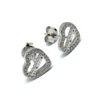 Cercei din argint 925 jolie silver, model inimi cu mama, 12 x 12 mm, 2.8 g