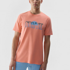 Tricou cu imprimeu pentru bărbați - portocaliu