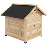 PawHut Căsuță pentru Rațe de Exterior, Adăpost pentru Rațe cu Rampă, Podea Detașabilă, Acoperiș &Icirc;nclinat și Orificii de Ventilație, 78x90x92 cm, Lemn