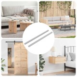 vidaXL Coroană filetată 2 pcs Argintiu 6 x 135 mm Oțel 864436