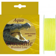 Fir textil pentru pescuit la somn Aqua Crocodile 250 m, galben fluo