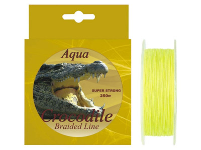 Fir textil pentru pescuit la somn Aqua Crocodile 250 m, galben fluo foto