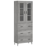 Cumpara ieftin Dulap inalt, gri sonoma, 69,5x34x180 cm, lemn compozit