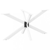 vidaXL Picior masă de sufragerie, formă de păianjen, alb, 150x78x(72-73) cm, oțel 4013117