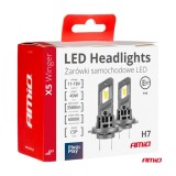 Set 2 Becuri LED H7 AMIO X5 Winger 6000K Canbus , 40W 3580LM