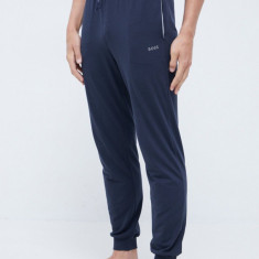 BOSS pantaloni de pijama bărbați, culoarea bleumarin, cu imprimeu 50469538