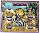 Timbre Madagascar 2022, Fauna, Set Complet coliță + Bloc, Lei