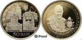 ROMANIA 50 BANI 2019 UNC / necirculata , PROOF , PAPA FRANCISC , in capsula BNR