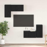 vidaXL Set comodă TV 4 pcs Stejar negru 60 x 30 x 30 cm Lemn compozit