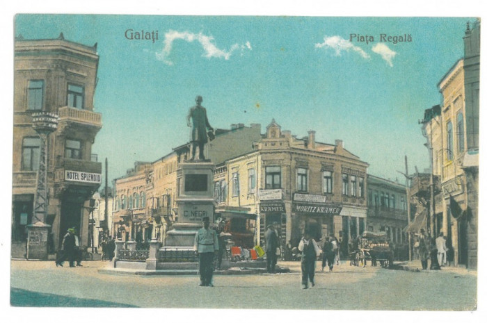 4691 - GALATI, Market, Romania - old postcard - used - 1925