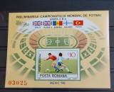 Romania 1985 - Colita Preliminarii C.M. de Fotbal Mexic '86 MNH