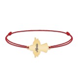 Angelino - Bratara personalizata snur ingeras din argint 925 placat cu aur galben 24K