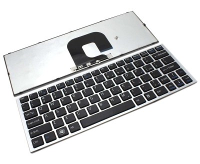 Tastatura Sony Neagra Vaio VPCYB33KX/B cu rama argintie, Vaio VPCYB33KX/P cu rama argintie, Vaio VPCYB33KX/S foto