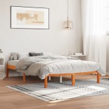 vidaXL Cadru de pat, maro ceruit, 120x190 cm, lemn masiv de pin