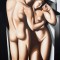 Cupluri - pictura Art Deco ulei pe panza REST14