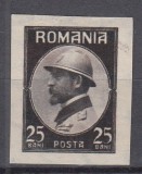 ROMANIA 1922 LP 73 INCORONAREA REGELUI FERDINAND LA ALBA IULIA 25 BANI BRUN NEDANTELAT STARE MNH