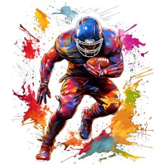 Sticker decorativ, Fotbal American, Rosu, 69 cm, 1335STK-9