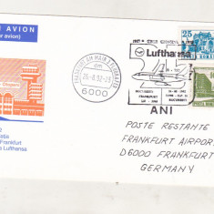 bnk fil CP ocazional Zbor aniversar Lufthansa Bucuresti Frankfurt 1992