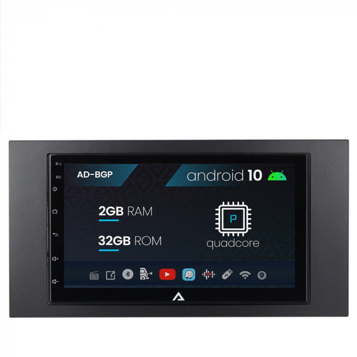 Navigatie Ford 2DIN, Android 10, P-Quadcore 2GB RAM + 32GB ROM, 7 Inch - AD-BGP1002+AD-BGRFR0012DIN