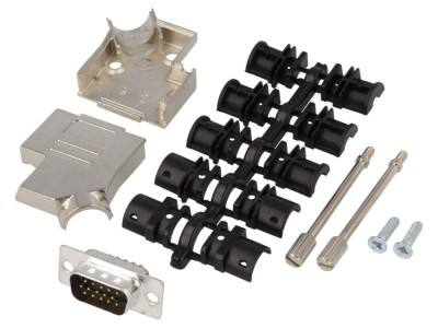 Conector D-Sub HD 15-Pin Tată, pe cablu foto