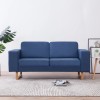 VidaXL Canapea cu 2 locuri, albastru, material textil 281385