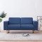 vidaXL Canapea cu 2 locuri, albastru, material textil 281385