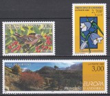 Andorra franceza 1998,1999,2000 - Flori și Parcuri naturale, 3 Serii, MNH