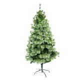 Brad de craciun artificial tip pin, inaltime 240 cm, suport metalic inclus, bogat in ramuri premium, verde