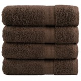 vidaXL Prosoape de baie premium SOLUND 4 buc maro 100x150cm 600gsm