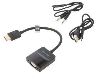 Cablu Convertor HDMI 1.4 0,15m Negru foto