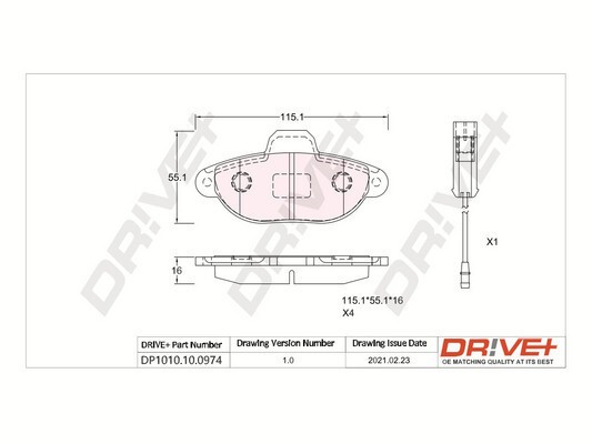 Dr!ve+ DP1010.10.0974 set placute frana,frana disc