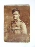 Fotografie pe carton subofiter roman decorat cu 2 medalii,studiou foto Julietta anii 20