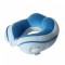 Pern&Auml; de c&Auml;l&Auml;torie pentru g&Atilde;&cent;t &Egrave;i cap, design ergonomic, umplutur&Auml; moale din bumbac, model brodat delfin, 28x28x10 cm, albastru