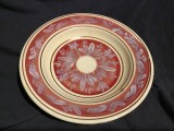 Farfurie romaneasca pictata perioada RSR anii 70 realizata la Sighisoara !
