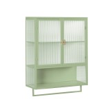 Dulap modern cu uși din sticlă, Verde | Aosom Romania