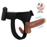 Strap On Dublu Ultra Passionate Harness Multispeed Sliding Skin Dildo, Baile