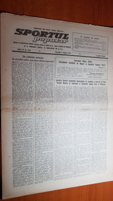 sportul popular 4 aprilie 1953-articol si foto cu macheta stadionului 23 august foto