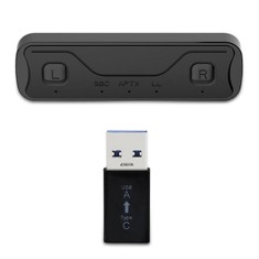 Adaptor audio Techstar&reg; pentru consola de jocuri, Bluetooth 5.0, Casti portabile, Compatibil cu PS4, Nintendo Switch, PC si MAC, USB Type-C, Negru