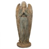 Cumpara ieftin Figurina Inger ceramica bej verde 48x32x119 cm