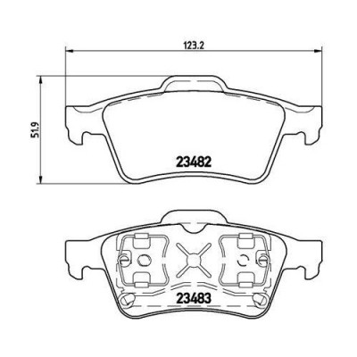 Placute frana Nissan Primera (P12) 01.02-, Primera Estate (Wp12) 01.02-, Primera Hatchback (P12) 01.02-; Renault Espace 4 (Jk0/1) 11.02-, Laguna 2 (B foto