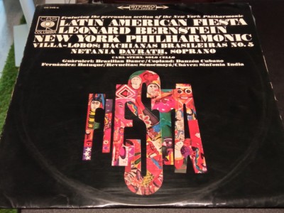 Vinil &amp;quot;Japan Press&amp;quot; Leonard Bernstein Villa-Lobos &amp;ndash; Latin American Fiesta (VG+) foto
