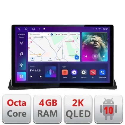 Navigatie dedicata Renault Kangoo Edonav ecran 13&quot; 2K 8 si 128 Android Waze USB Navigatie 4G 360 Toslink Youtube Radio kit-Kangoo CarStore Technology